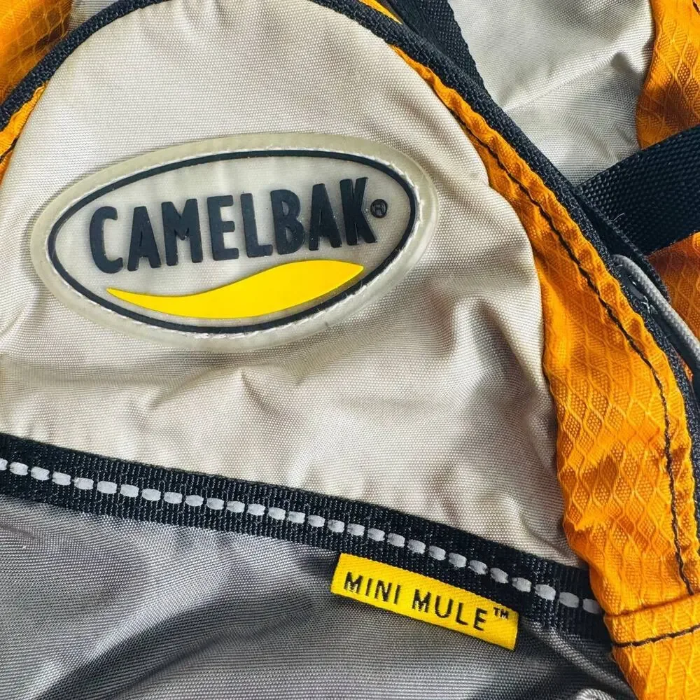 Camelbak Mini Mule Hydration Backpack Orange Gray Hiking Cycling Pack